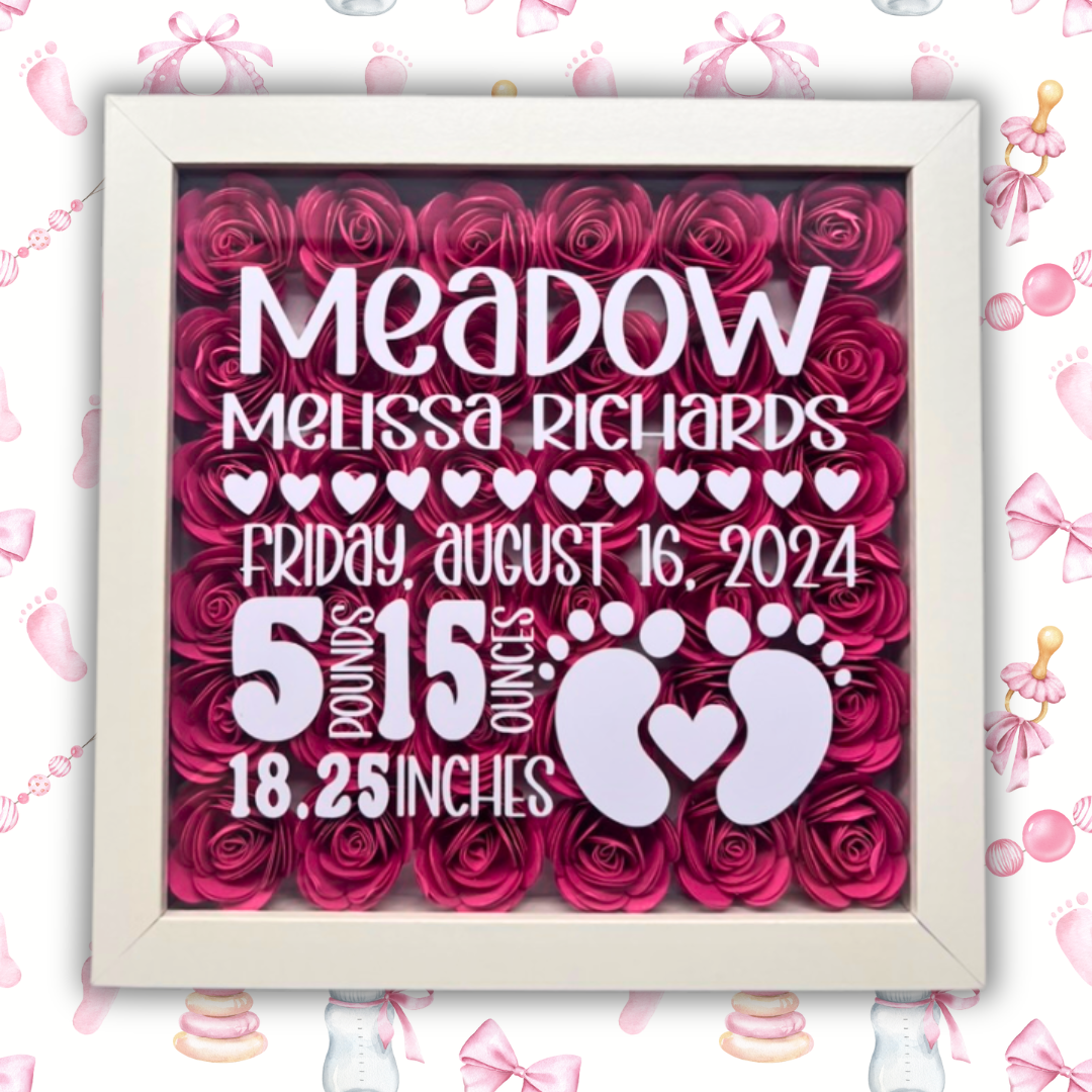 Birth Announcement Shadow Box