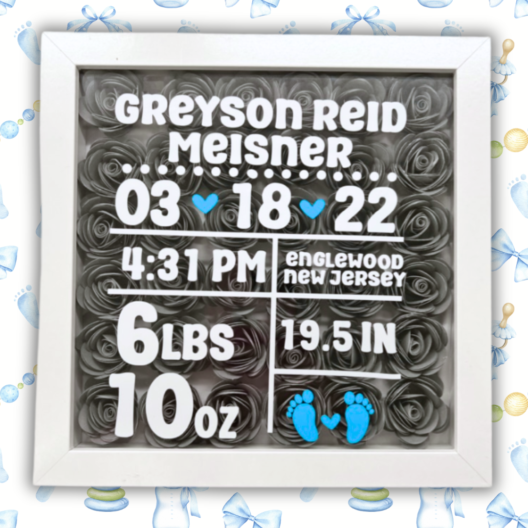 Birth Announcement Shadow Box