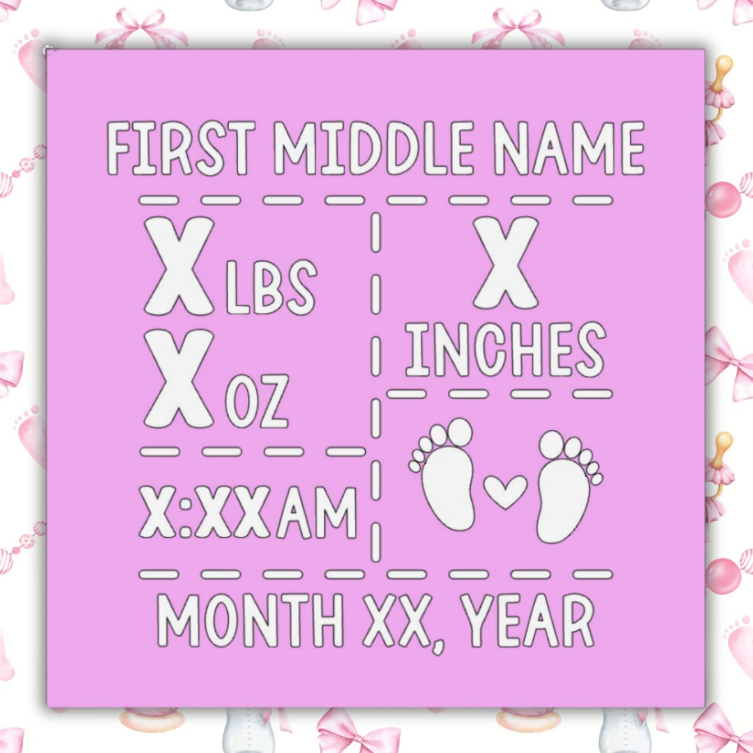 Birth Announcement Shadow Box