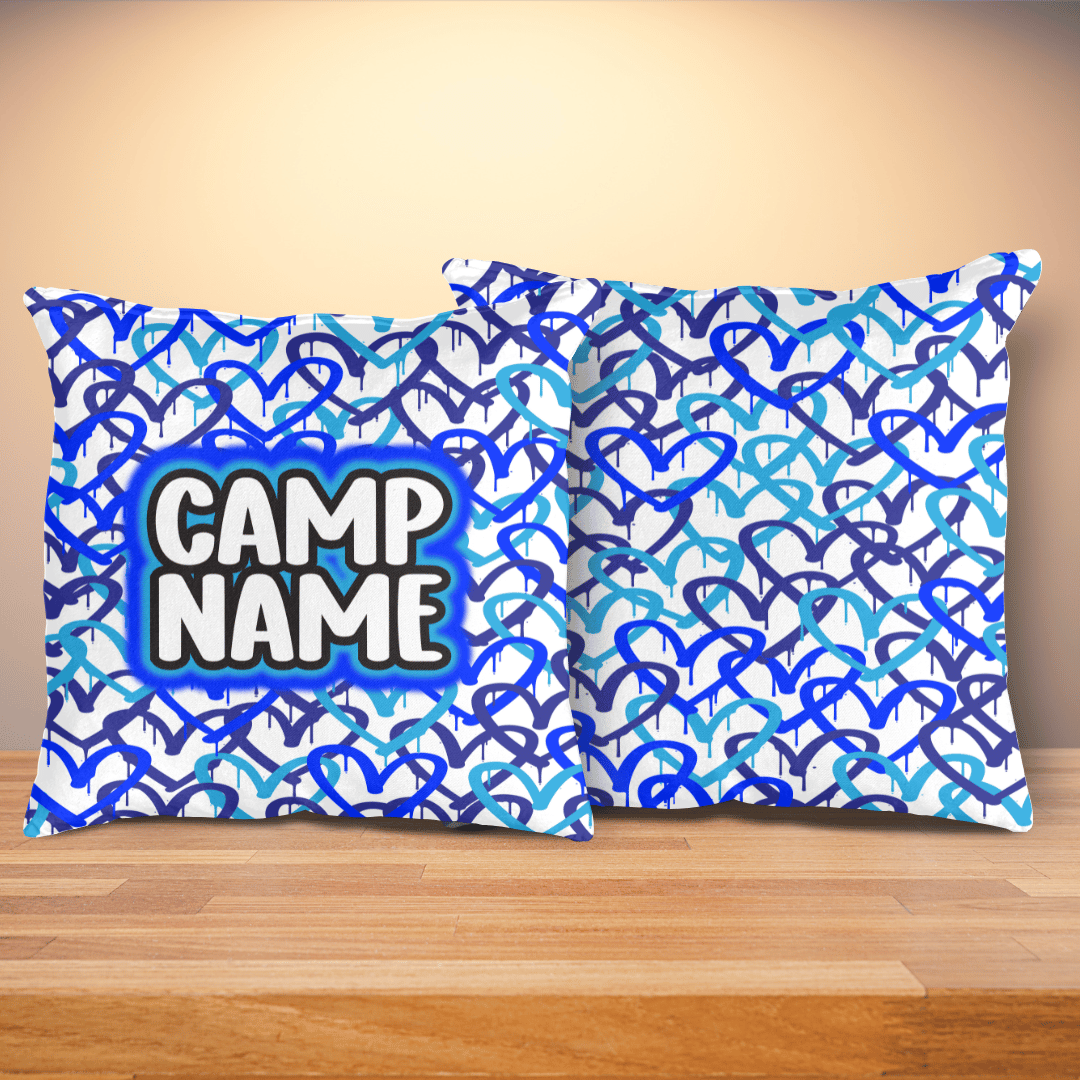Graffiti Hearts Pillow