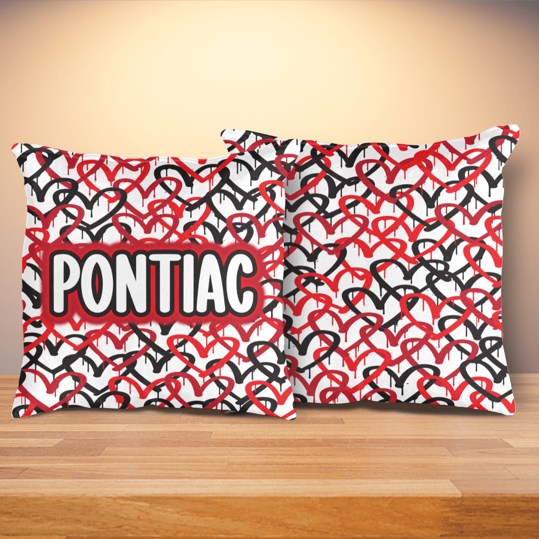 Graffiti Hearts Pillow