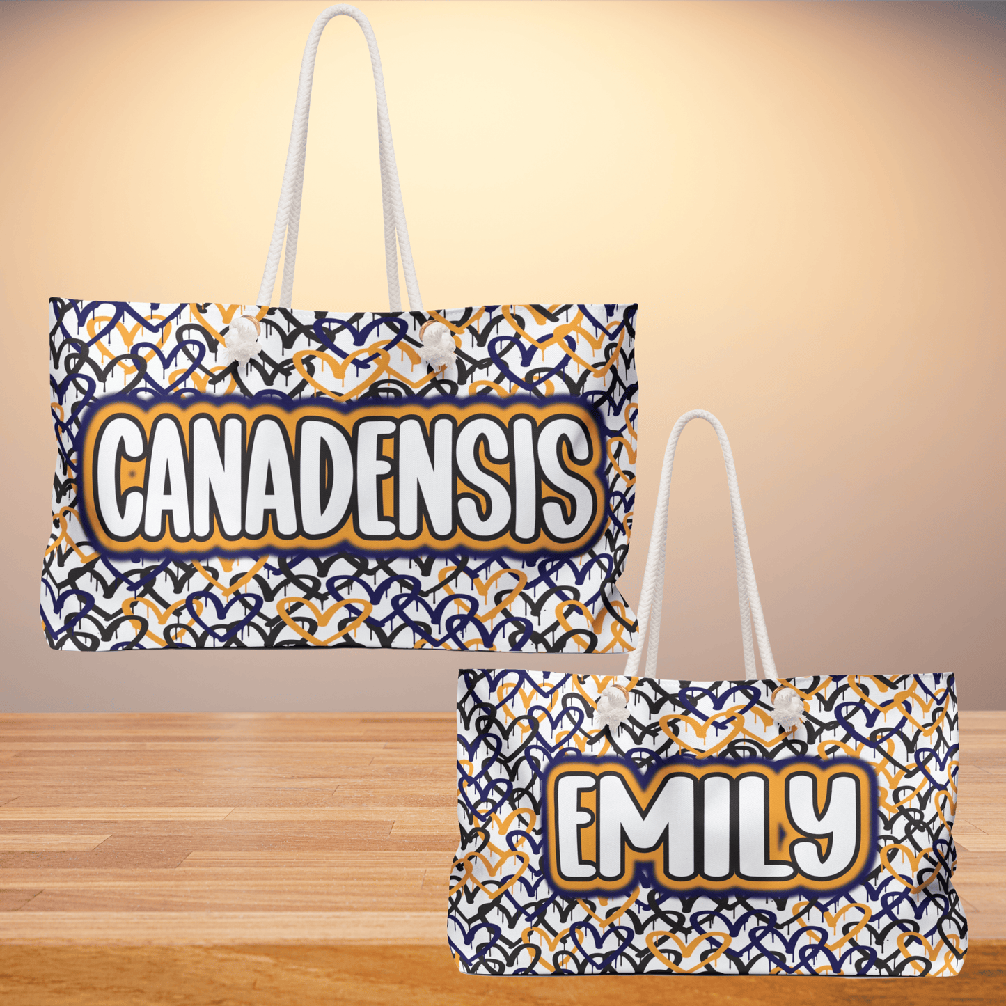 Graffiti Hearts Weekender Bag