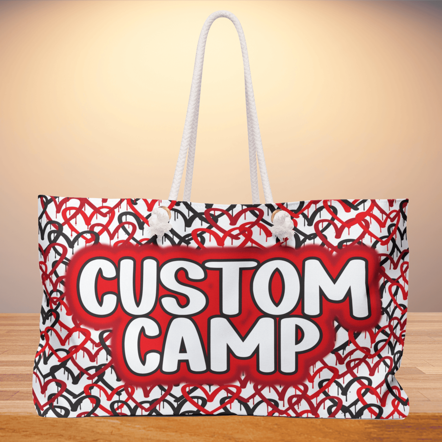 Graffiti Hearts Weekender Bag