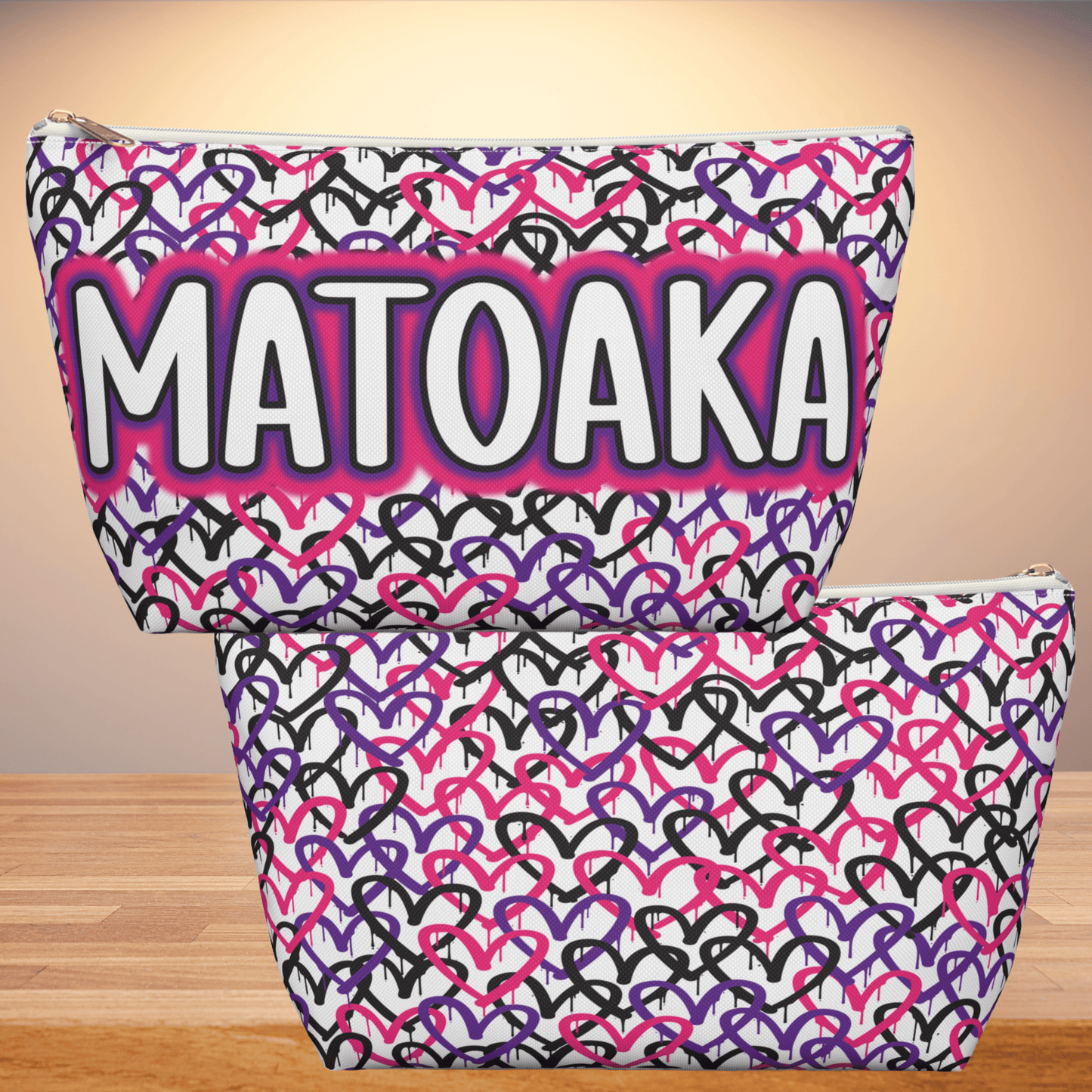 Graffiti Hearts Pouch