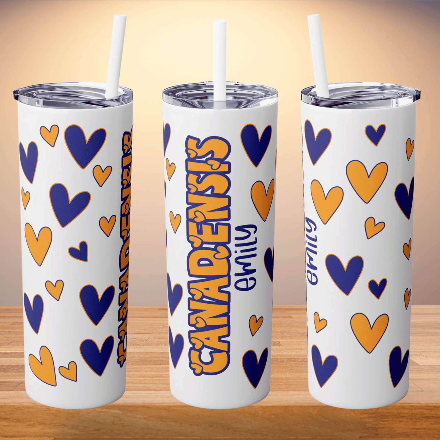 Camp Heart Skinny Tumbler
