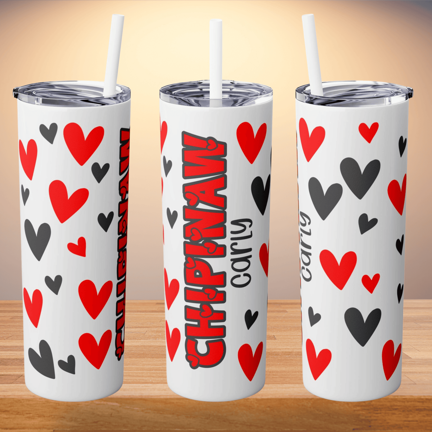 Camp Heart Skinny Tumbler