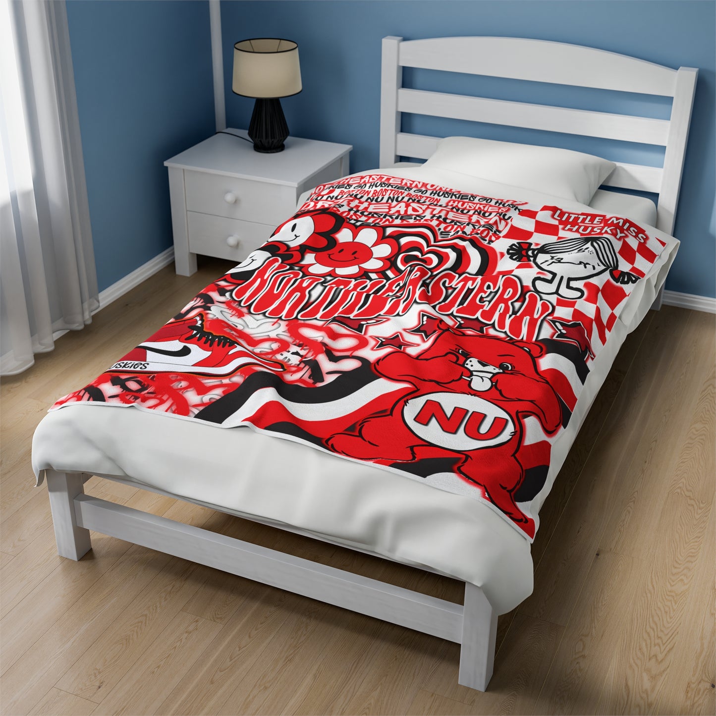 Northeastern University Plush Blanket