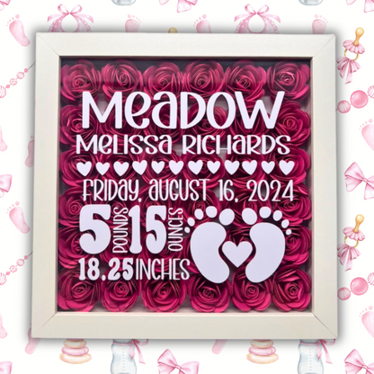Birth Announcement Shadow Box