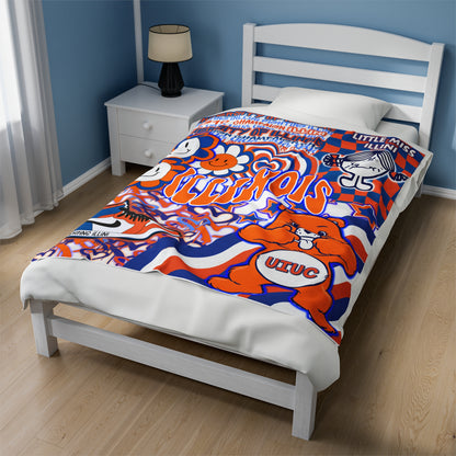 University of Illinois Plush Blanket